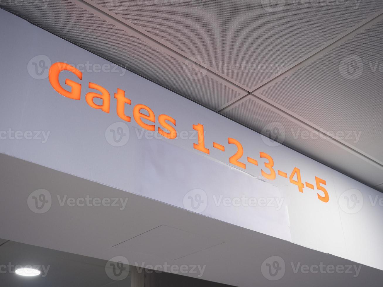 Gates sign at airport photo