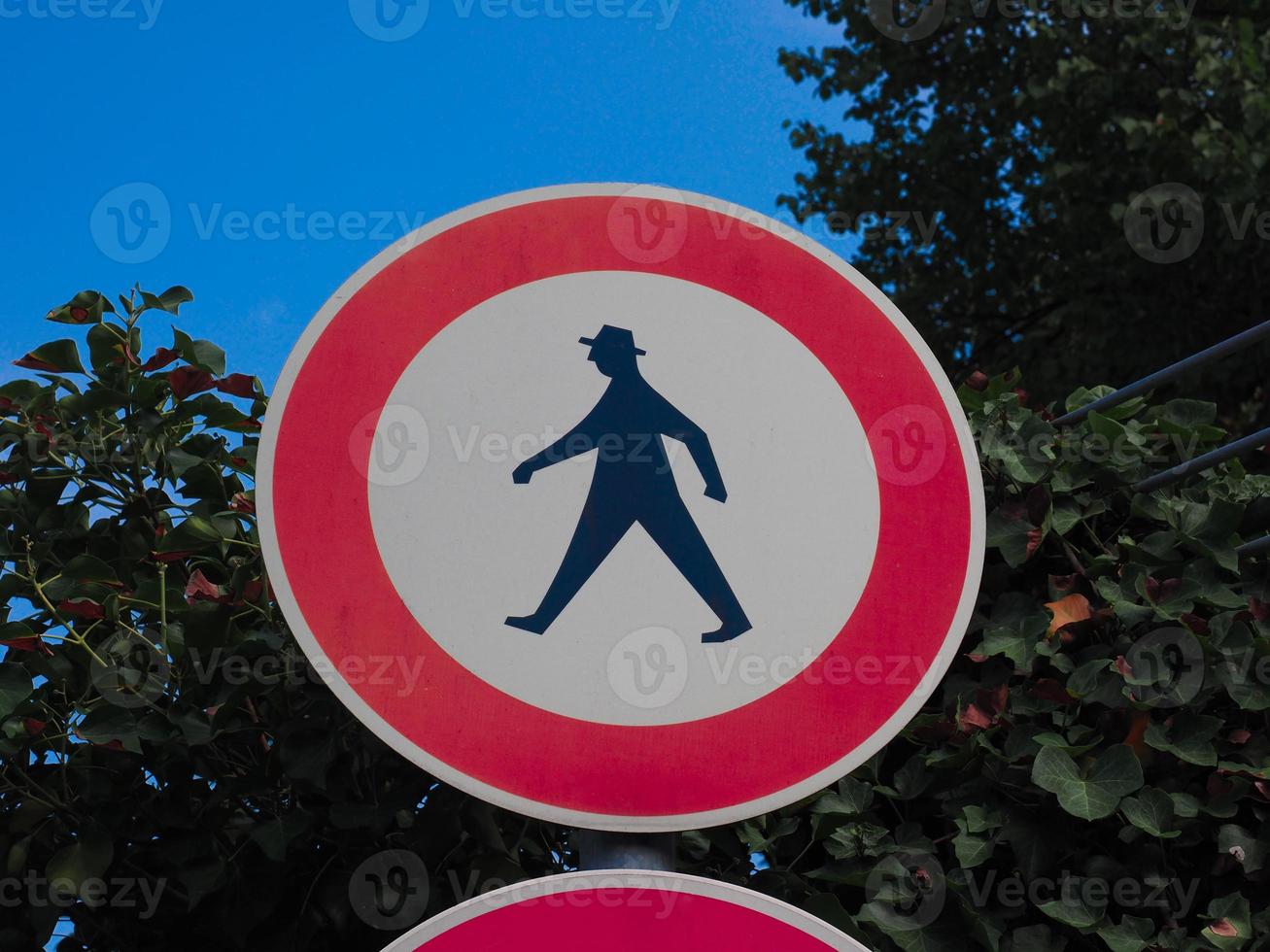 no entry sign for pedestrians photo