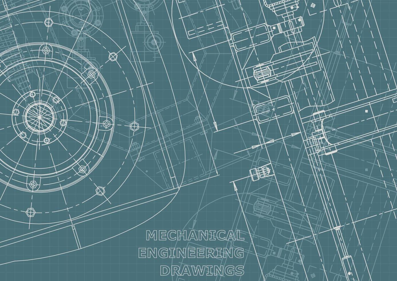 Corporate Identity. Blueprint. Vector engineering drawings