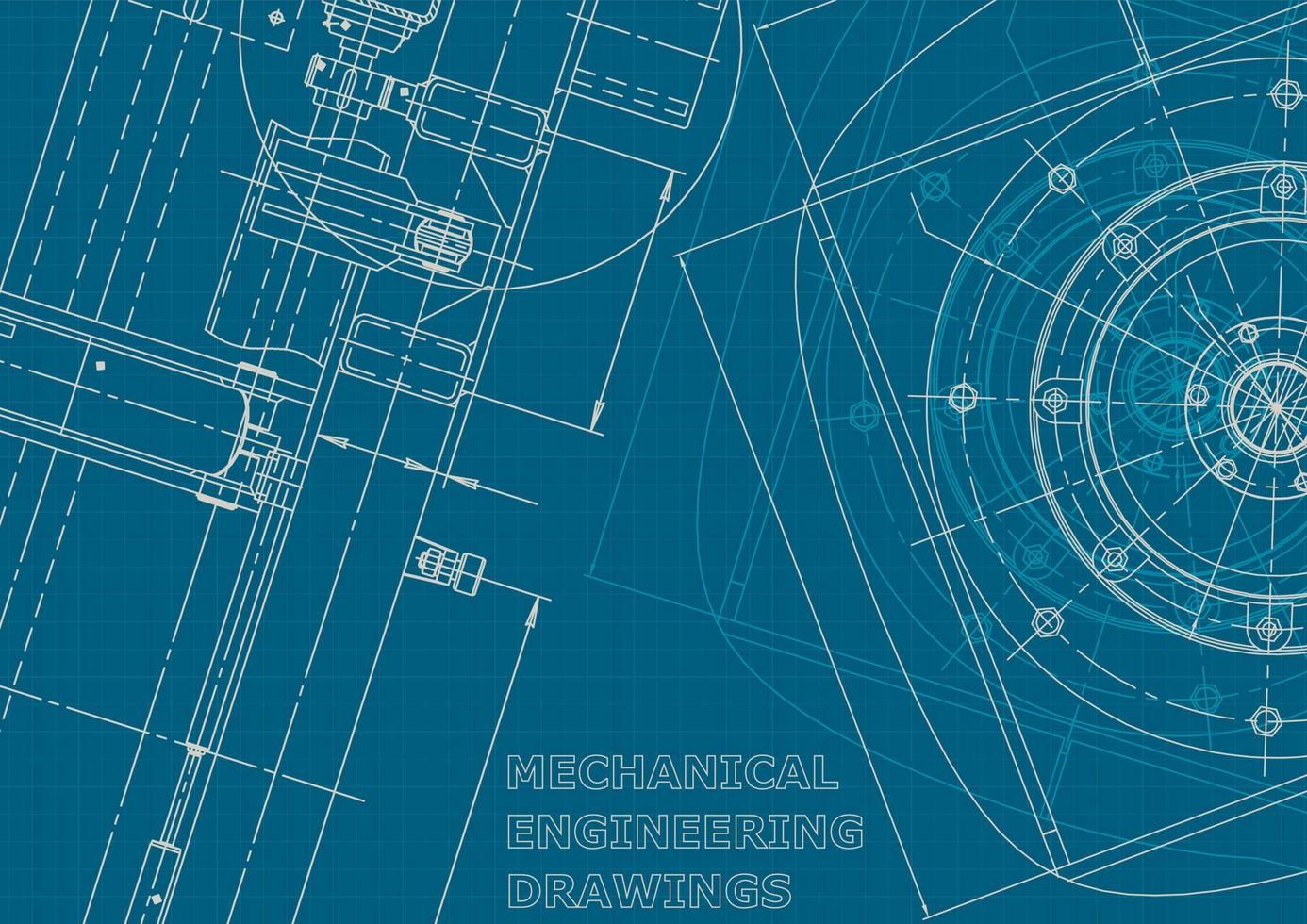 Corporate Identity. Blueprint. Vector engineering drawings