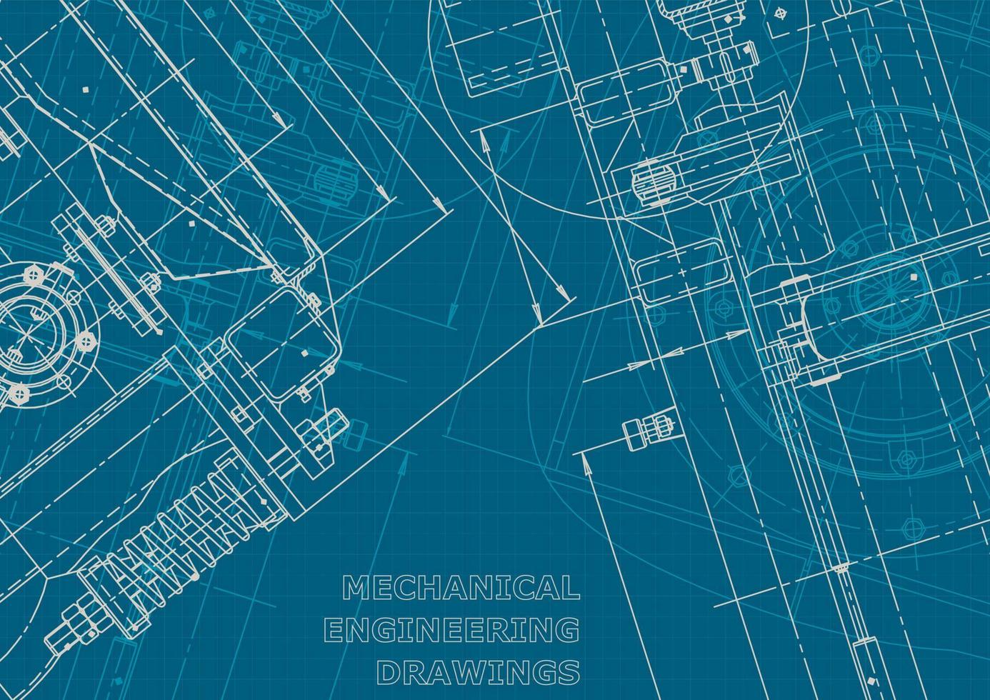Corporate Identity. Blueprint. Vector engineering drawings