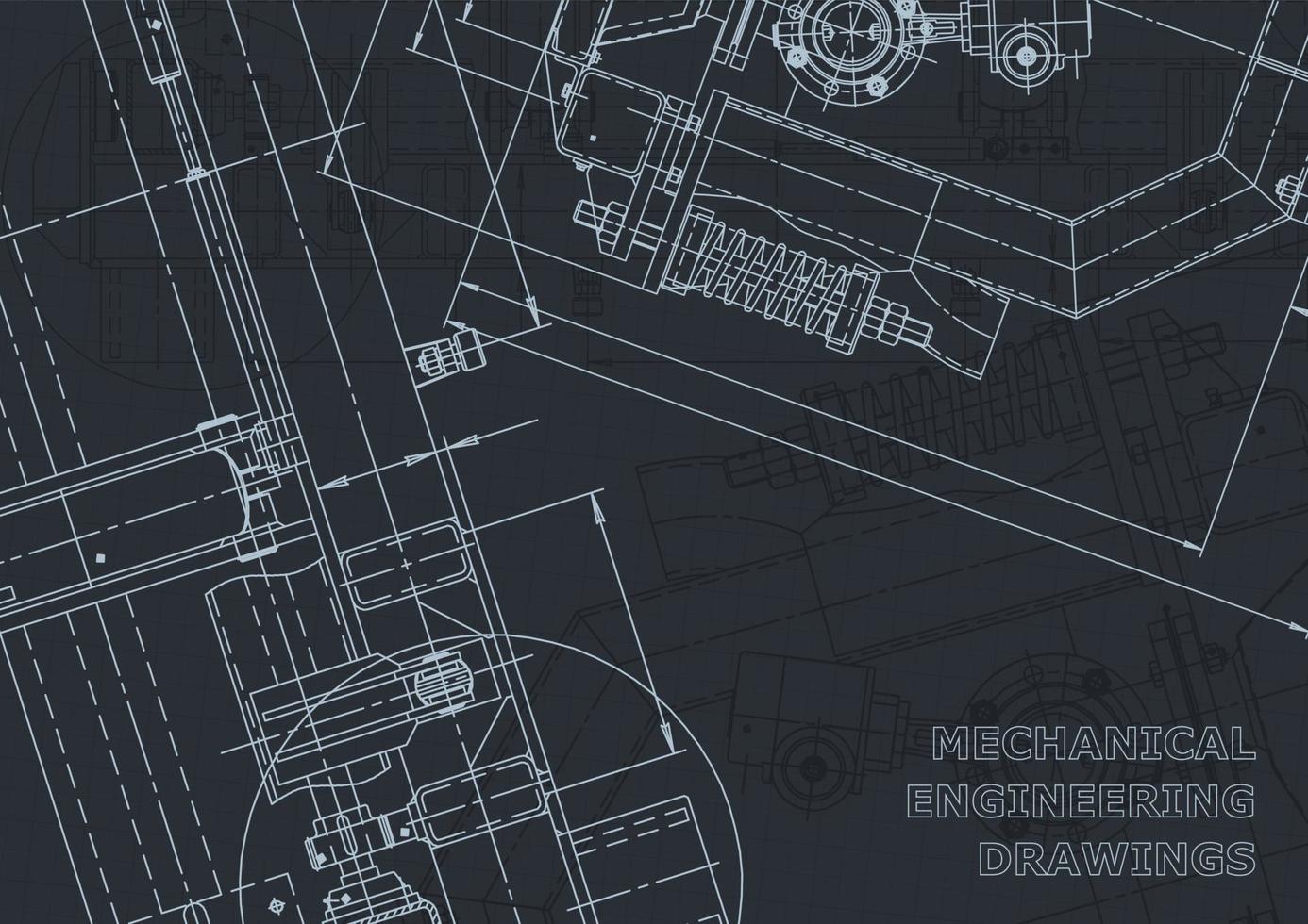 Computer aided design systems. Blueprint. Official style vector