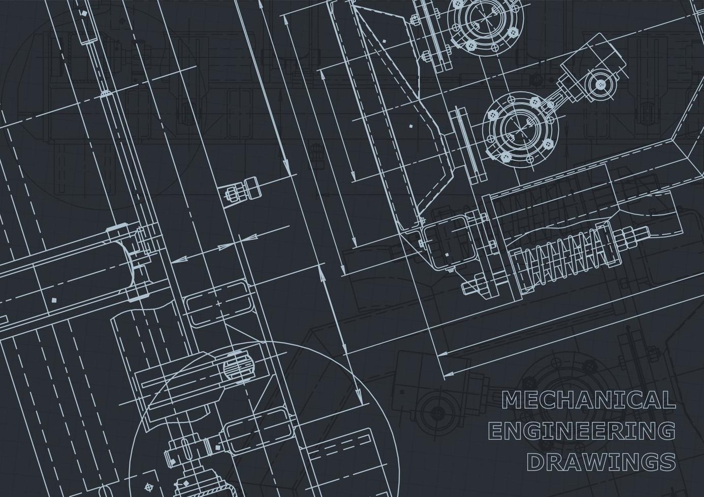 Computer aided design systems. Blueprint. Official style vector