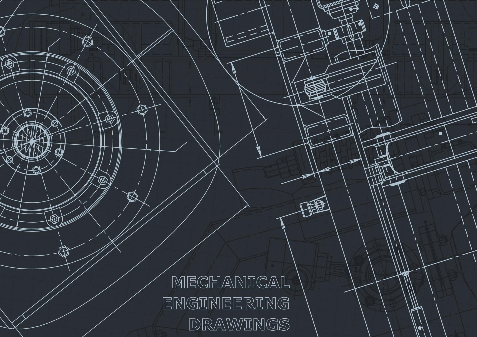 Computer aided design systems. Blueprint. Official style 3819487 Vector ...