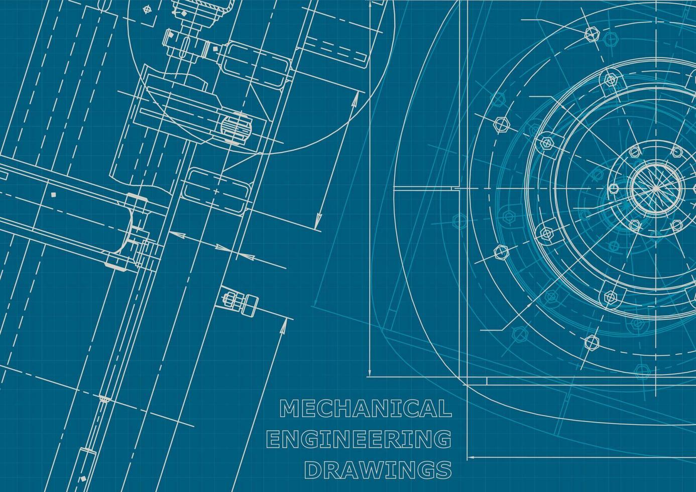 Corporate Identity. Blueprint. Vector engineering drawings