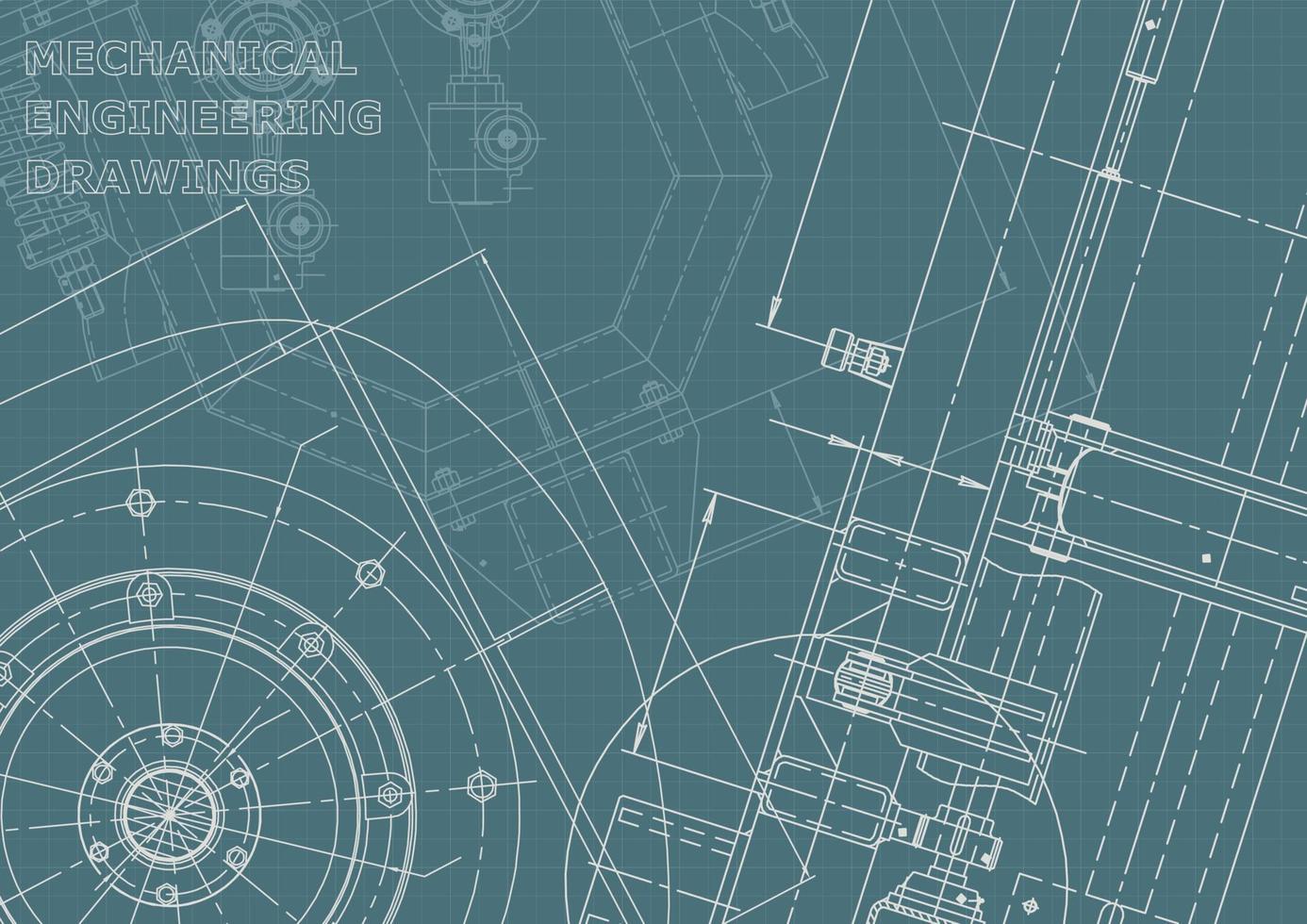 Corporate Identity. Blueprint. Vector engineering drawings