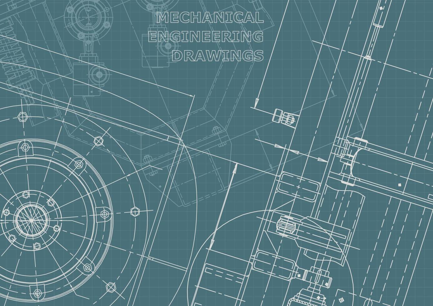 Corporate Identity. Blueprint. Vector engineering drawings