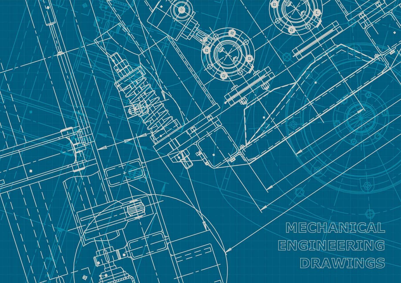 Corporate Identity. Blueprint. Vector engineering drawings