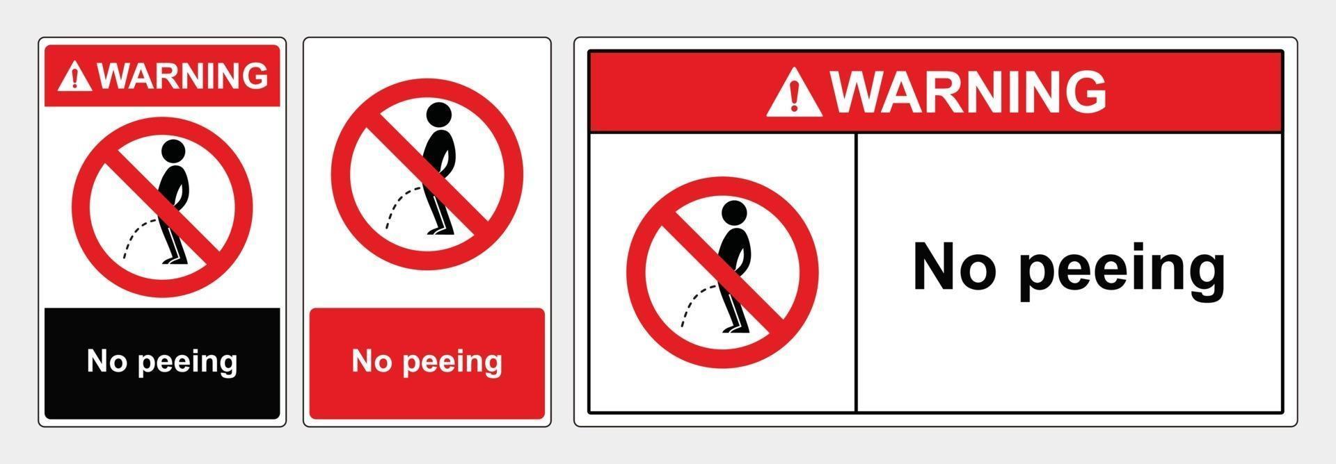 Safety sign no peeing vector