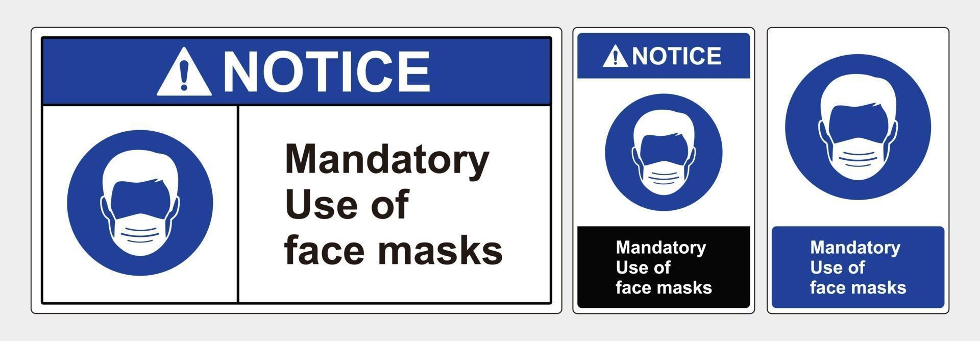 Safety signs using a virus mask vector