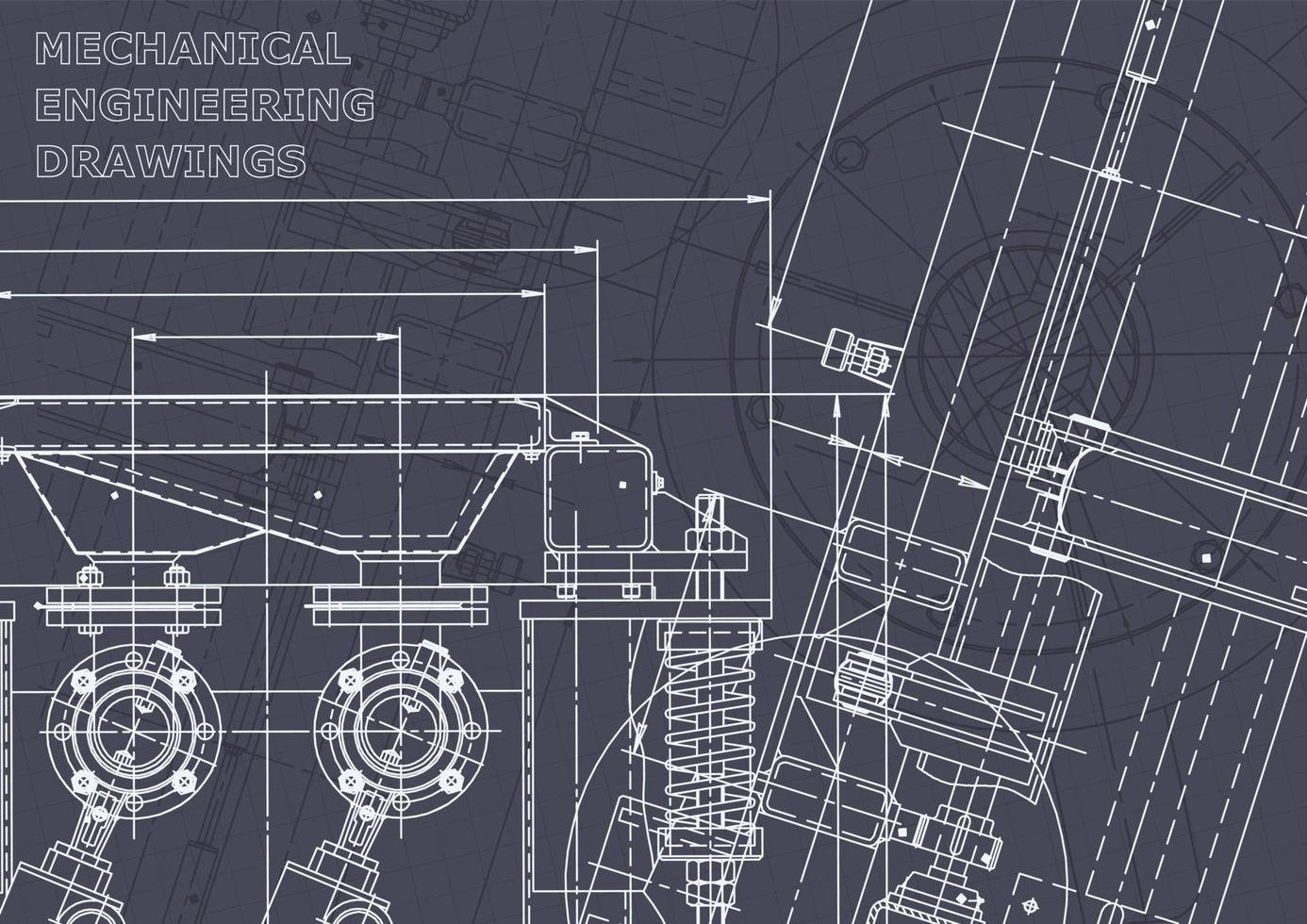 Corporate Identity. Blueprint. Vector engineering drawings