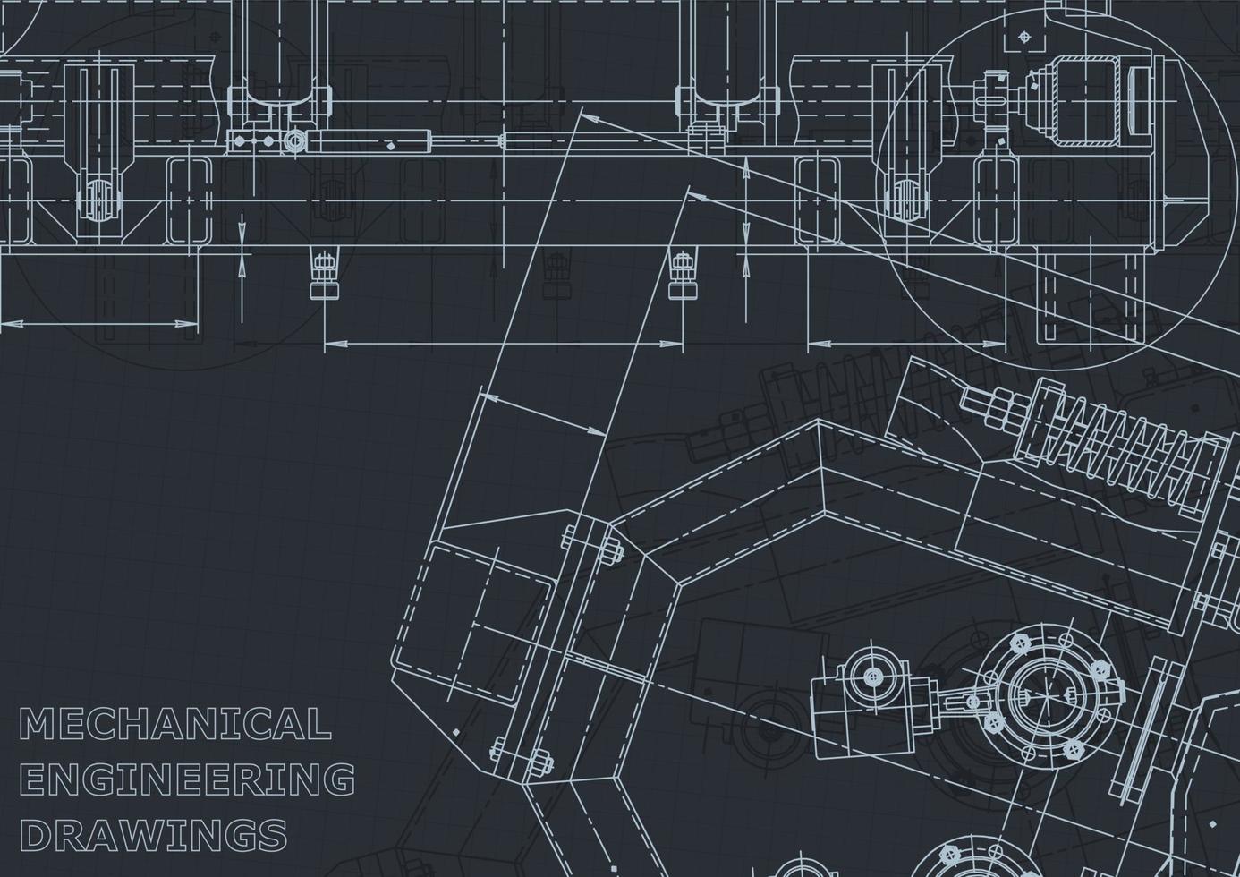 Computer aided design systems. Blueprint. Official style vector