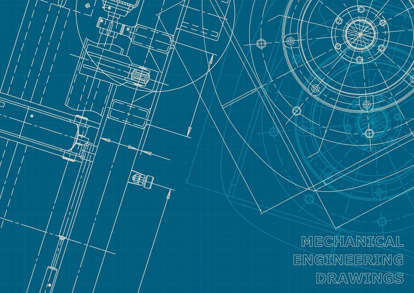 Corporate Identity. Blueprint. Vector engineering drawings