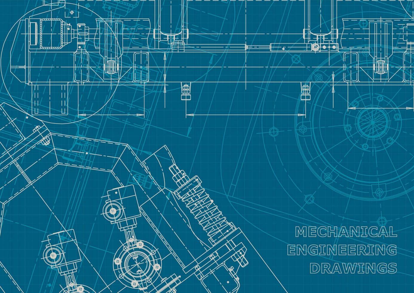 identidad corporativa. Plano. dibujos de ingenieria vectorial vector