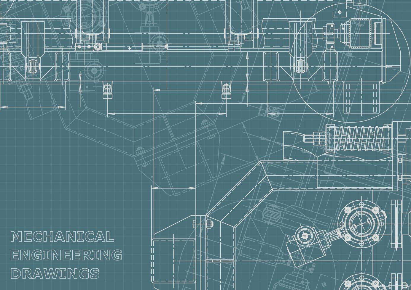 Corporate Identity. Blueprint. Vector engineering drawings