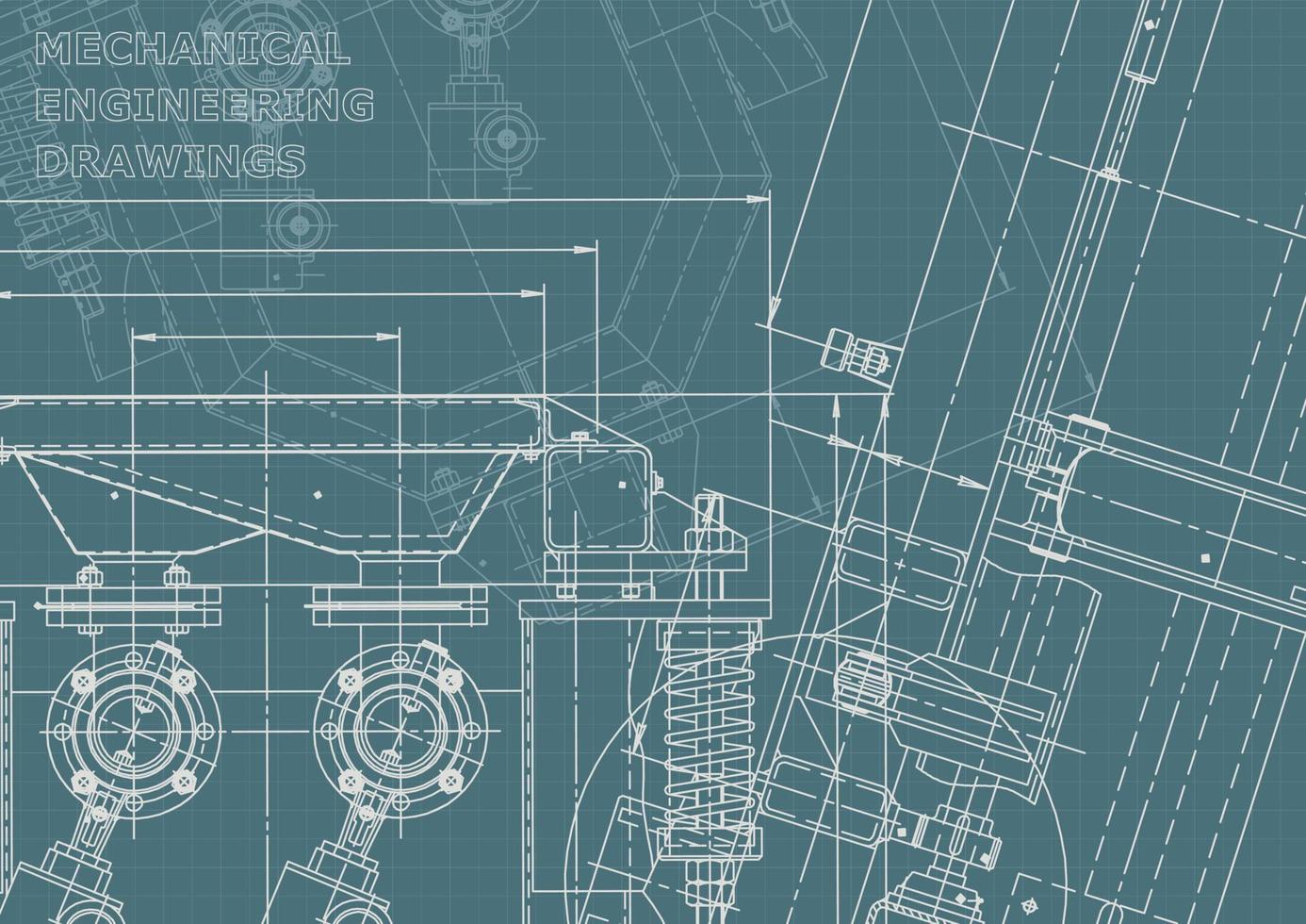 Corporate Identity. Blueprint. Vector engineering drawings