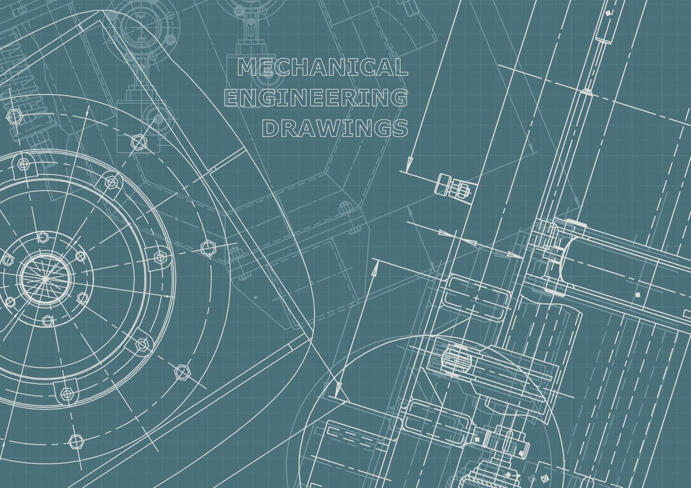 Corporate Identity. Blueprint. Vector engineering drawings