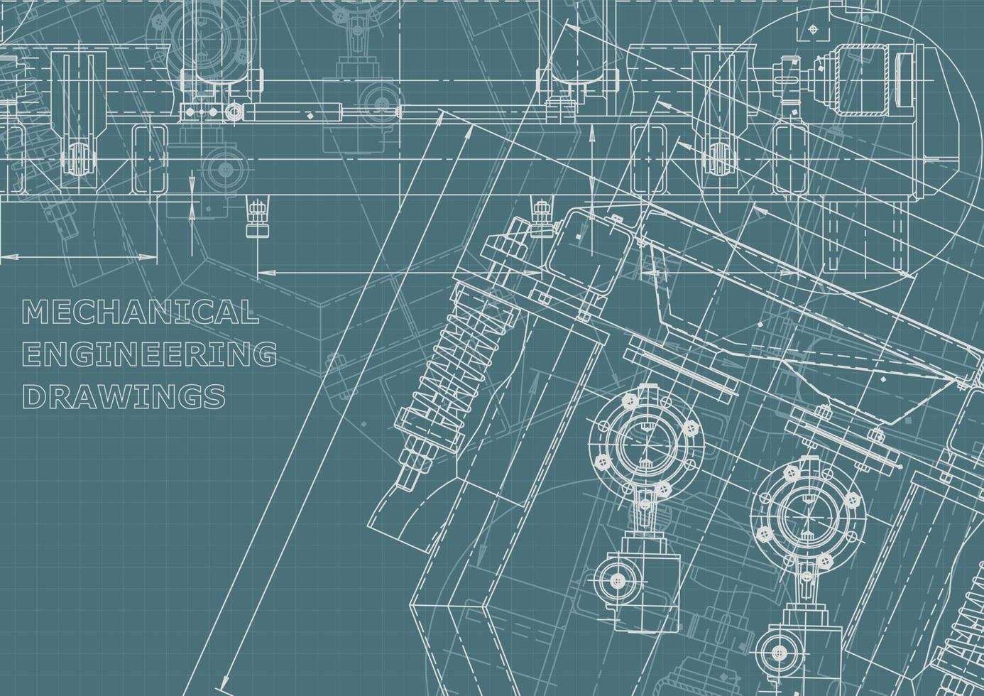 Corporate Identity. Blueprint. Vector engineering drawings