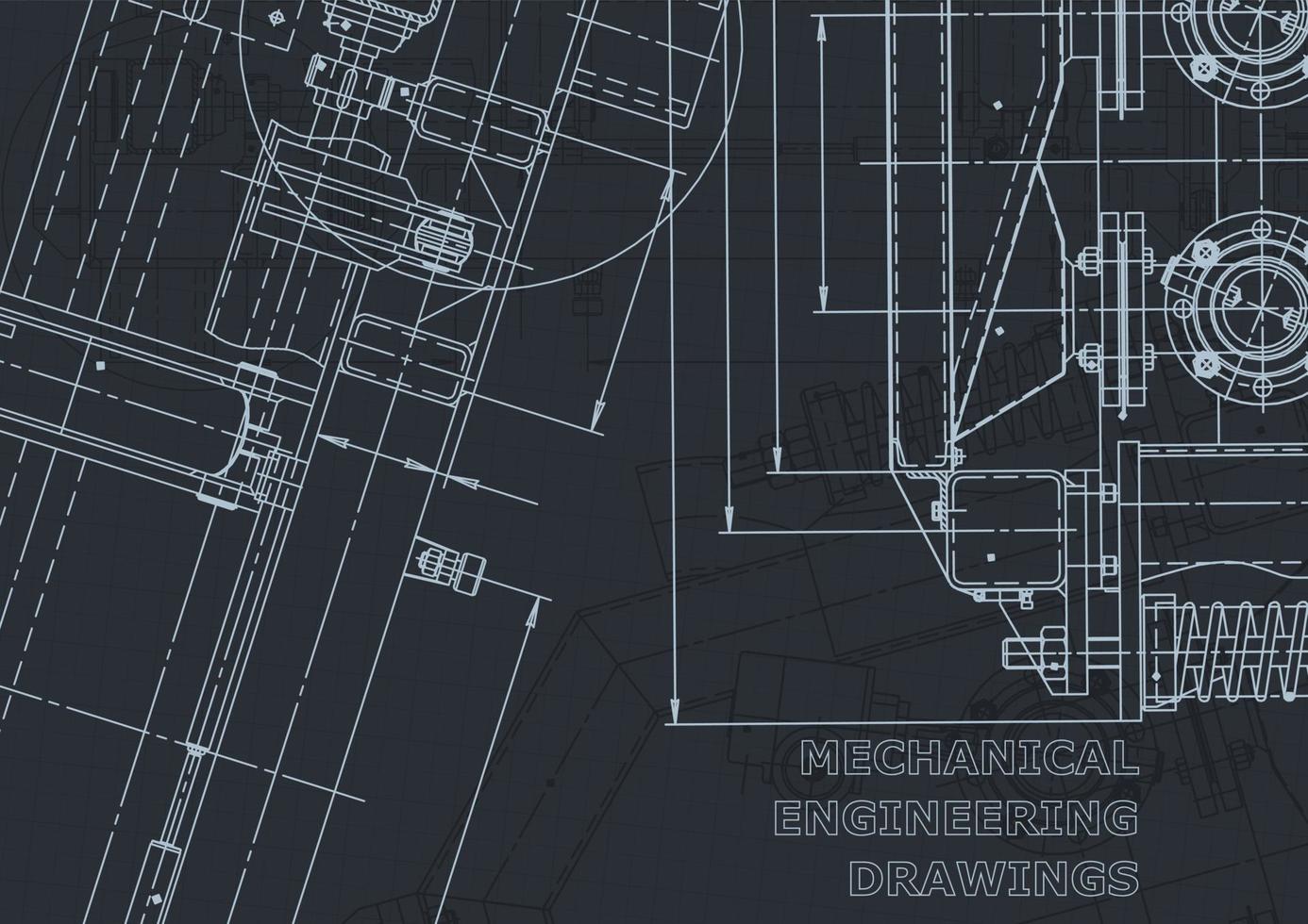 Computer aided design systems. Blueprint. Official style vector