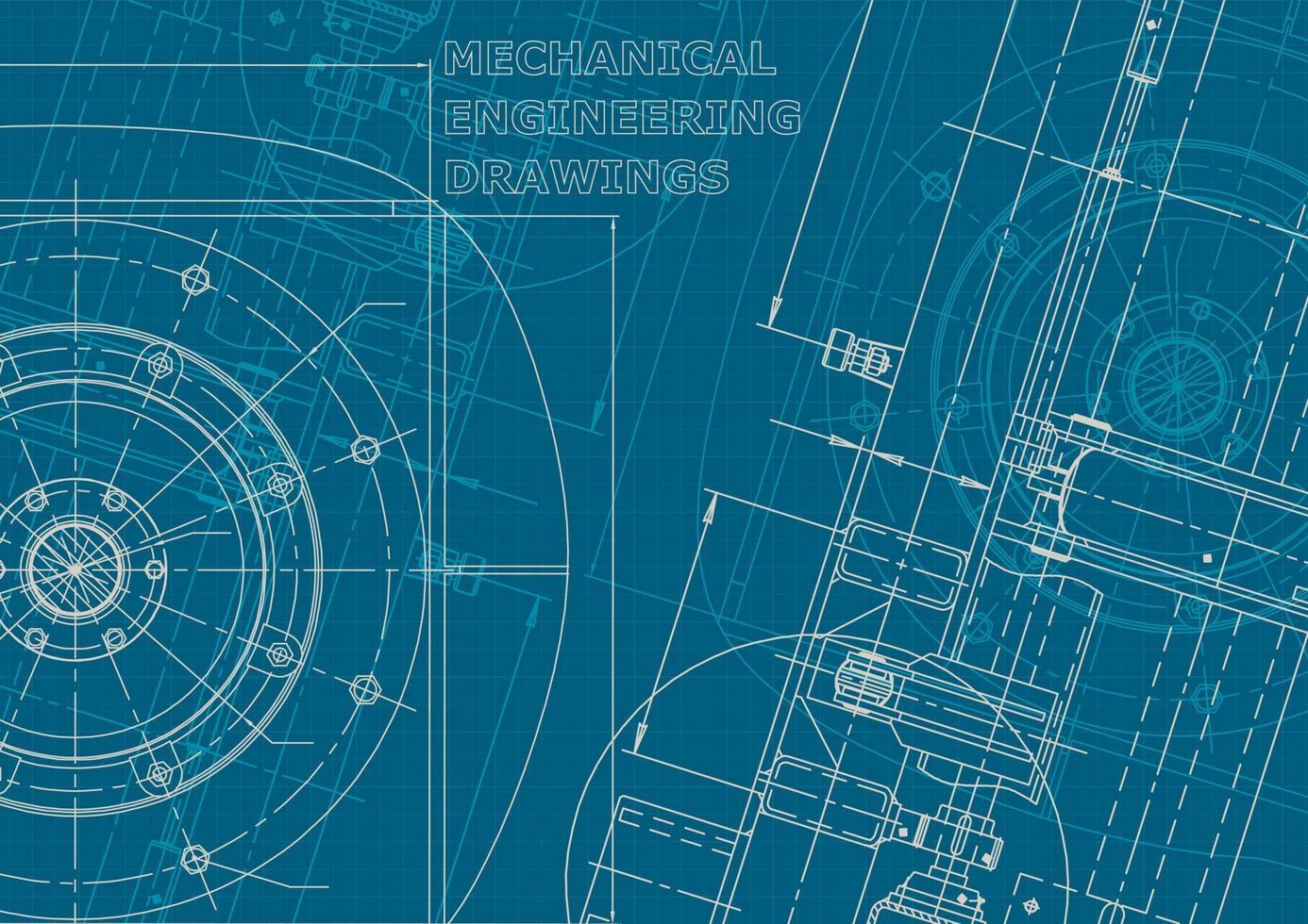 Corporate Identity. Blueprint. Vector engineering drawings