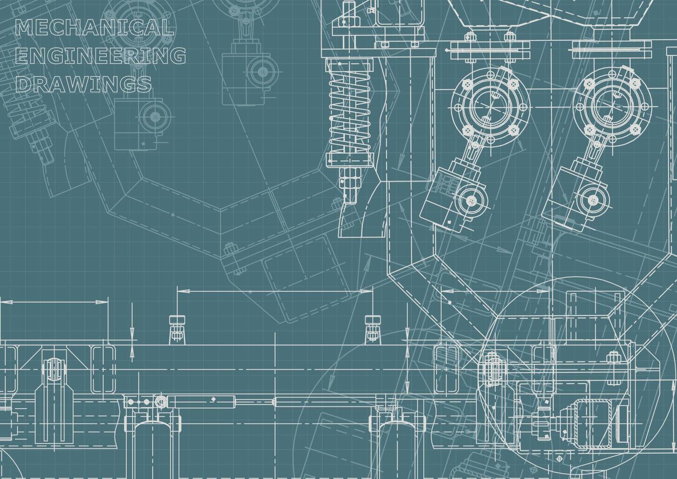 Corporate Identity. Blueprint. Vector engineering drawings
