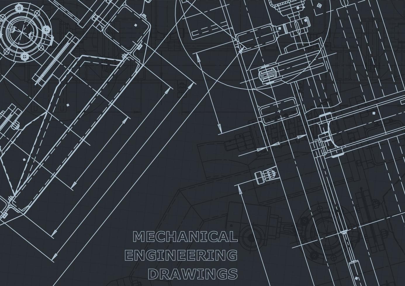 Computer aided design systems. Blueprint. Official style vector