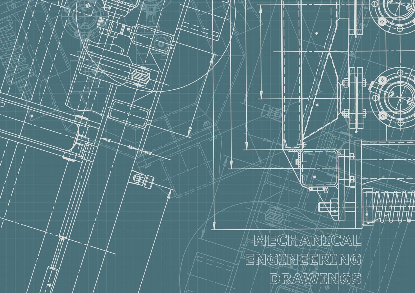 Corporate Identity. Blueprint. Vector engineering drawings