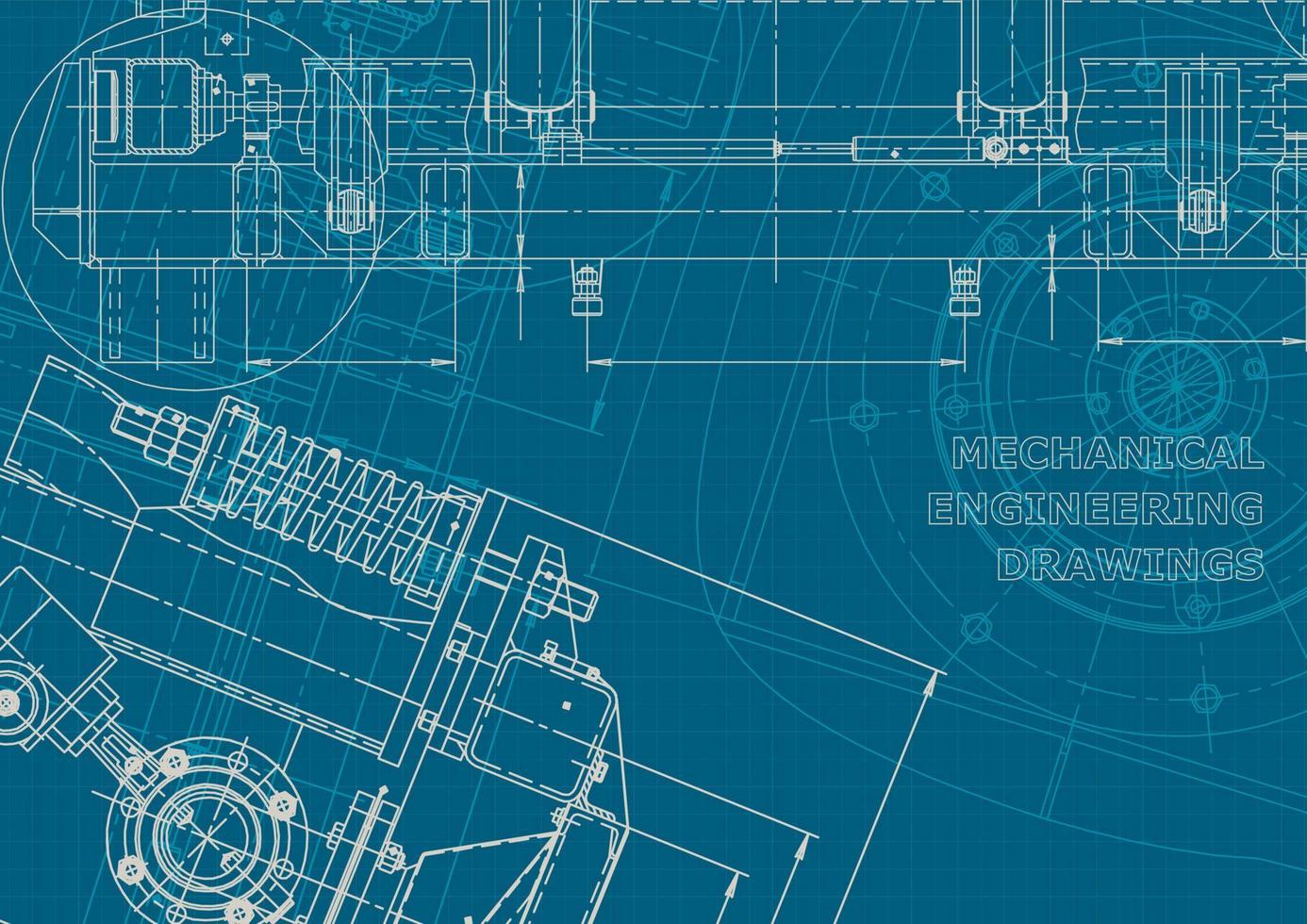 Corporate Identity. Blueprint. Vector engineering drawings