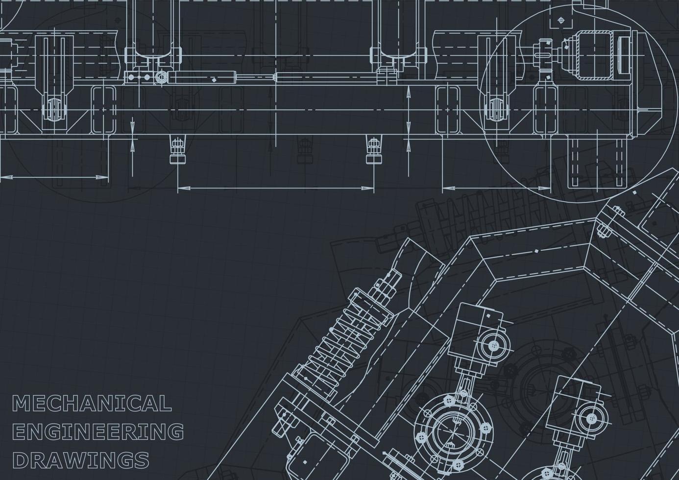 sistemas de diseño asistido por computadora. Plano. estilo oficial vector