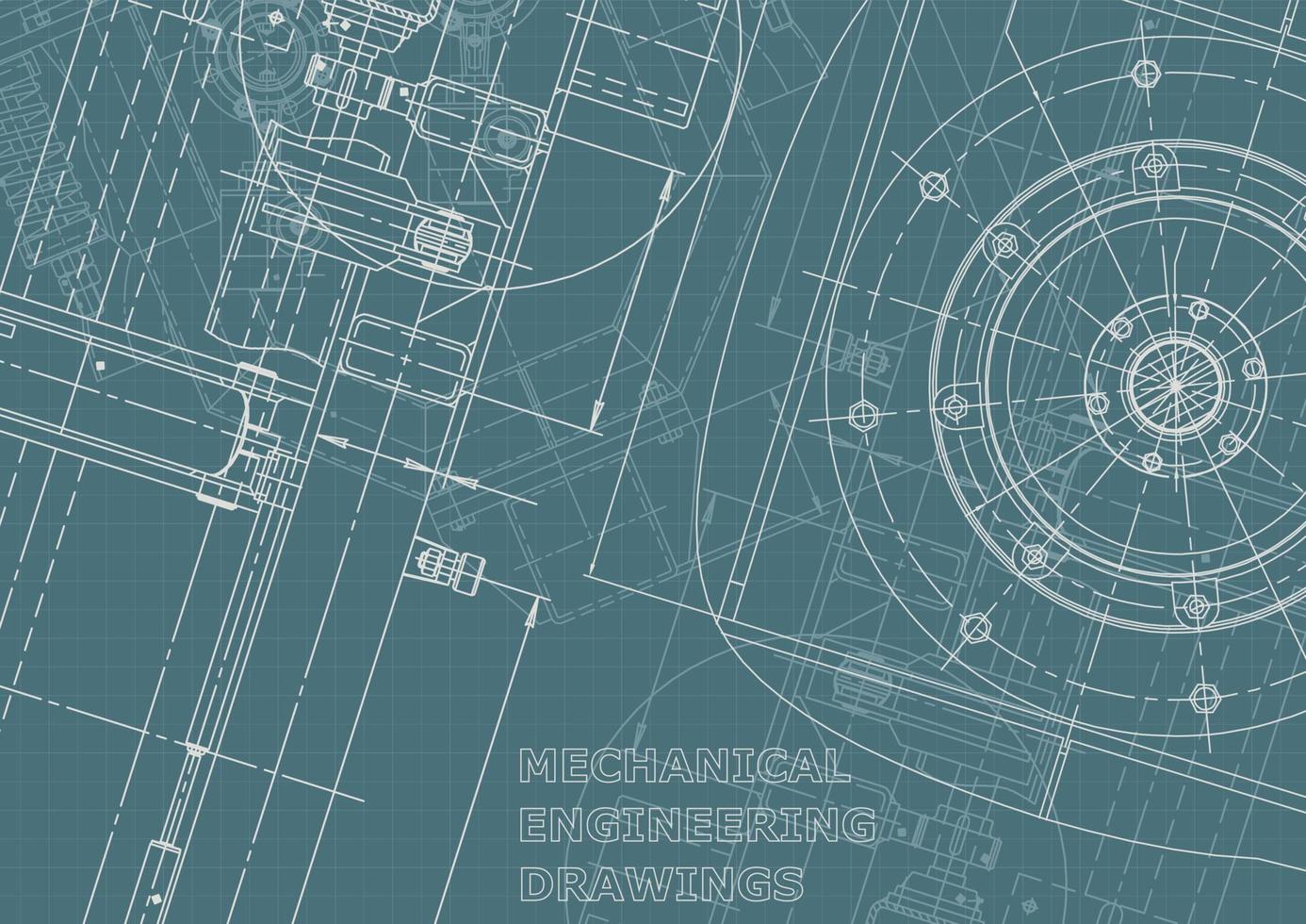 Corporate Identity. Blueprint. Vector engineering drawings