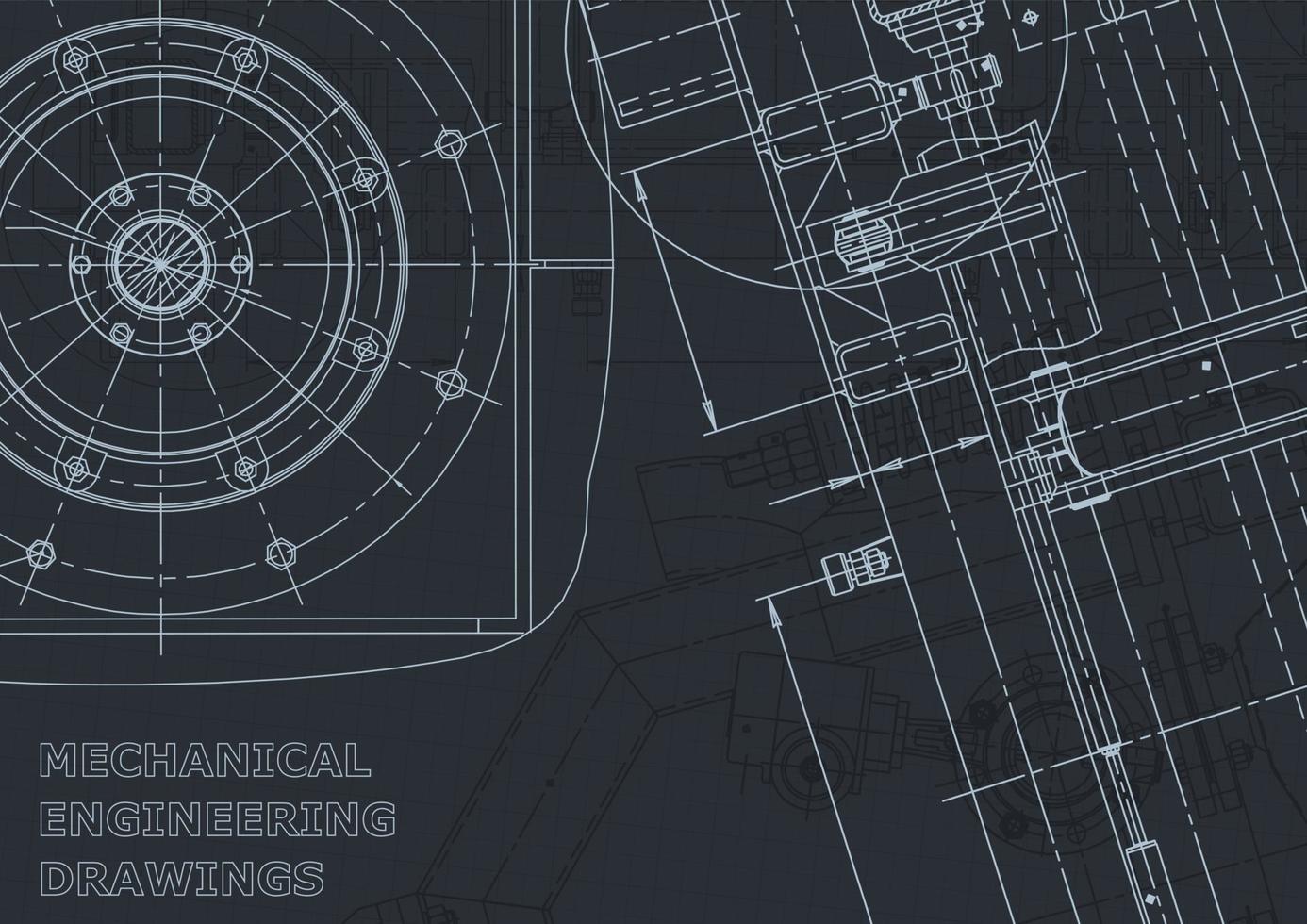 Computer aided design systems. Blueprint. Official style vector