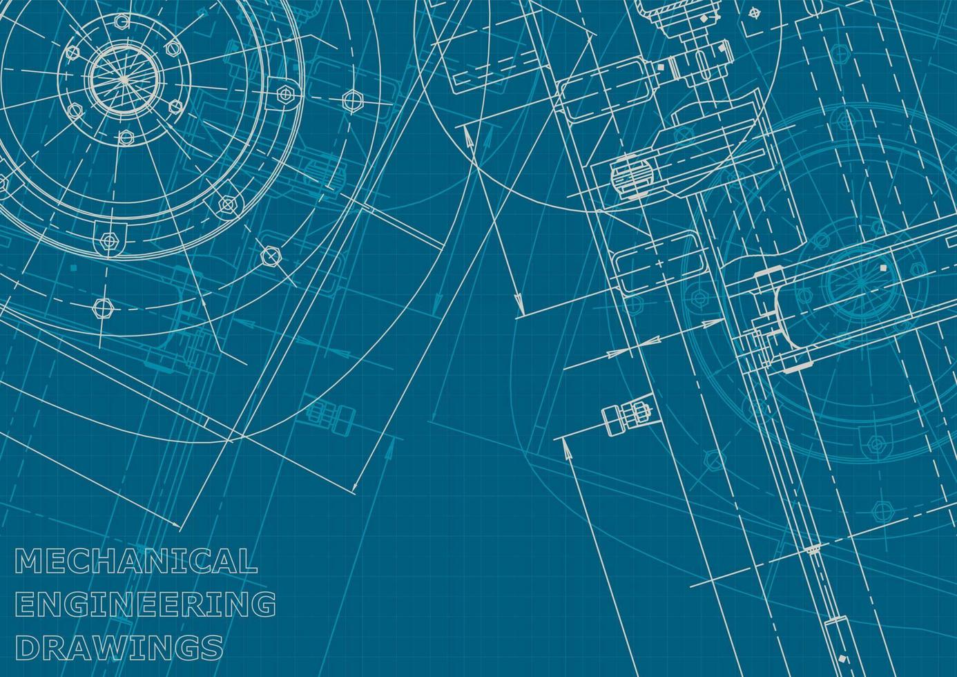 Corporate Identity. Blueprint. Vector engineering drawings