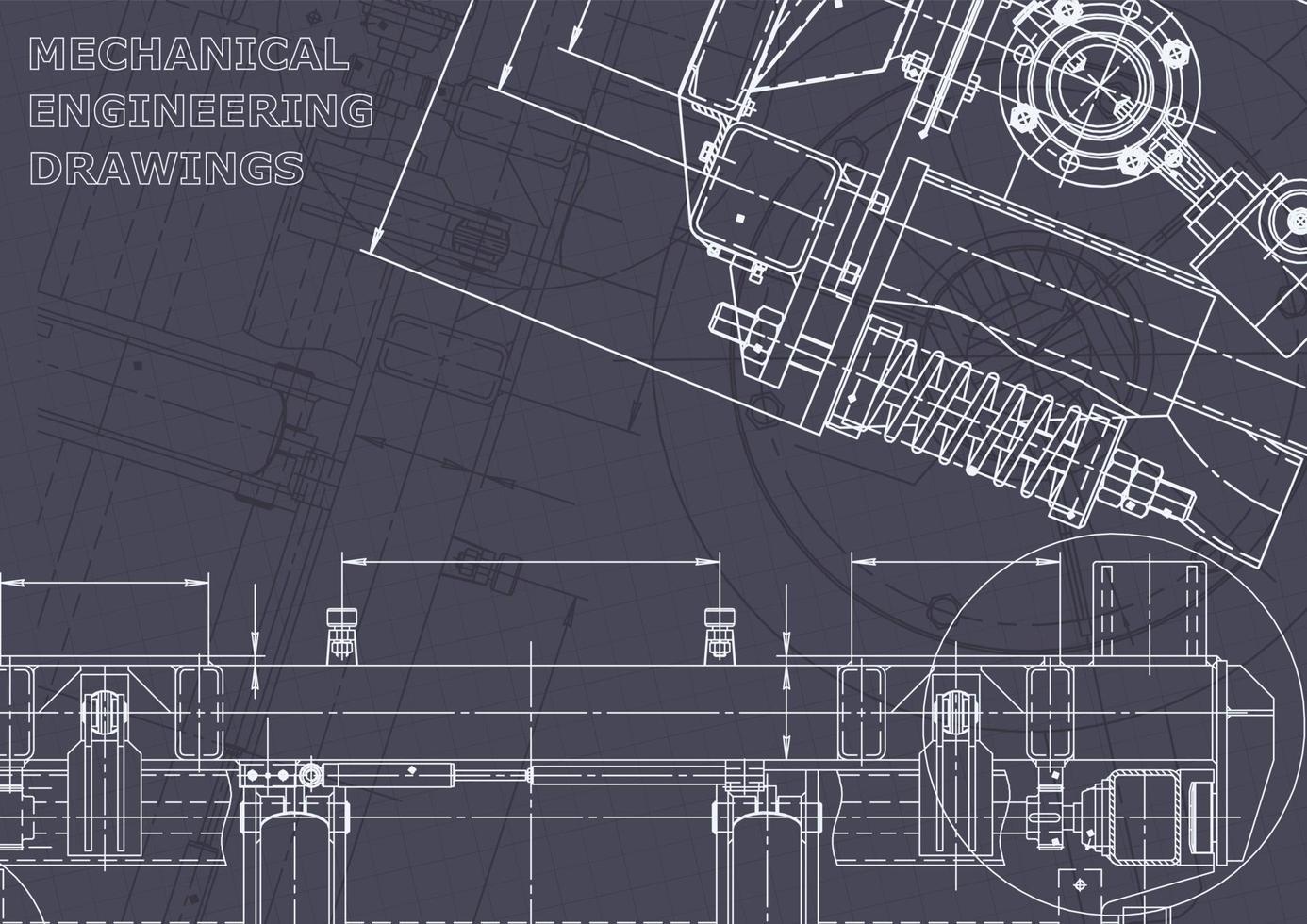 Corporate Identity. Blueprint. Vector engineering drawings