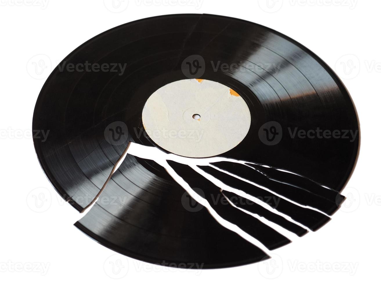 broken vinyl record photo