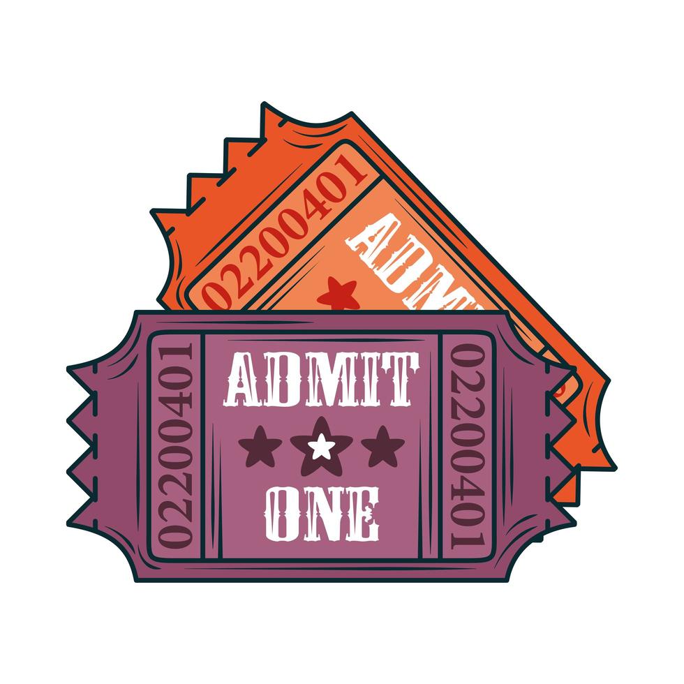 tickets admit event vector