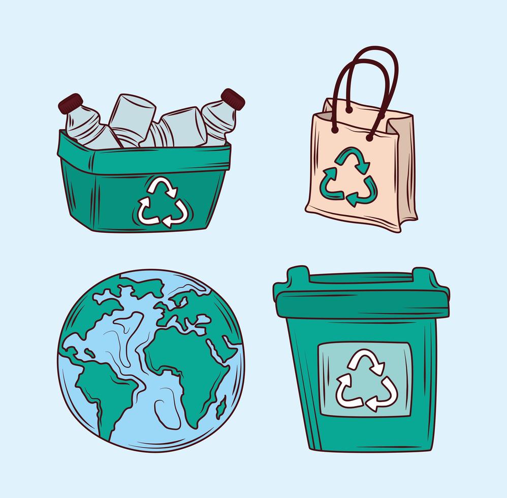 eco friendly set vector