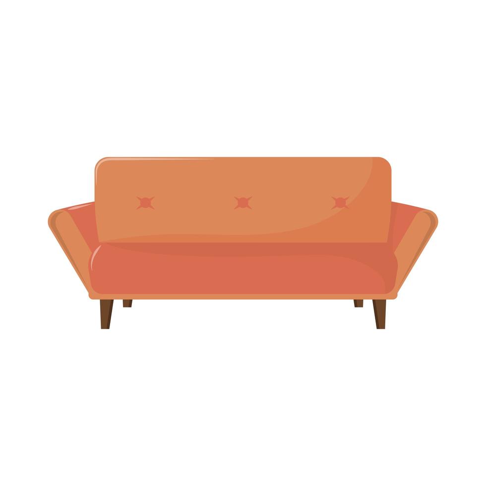 couch interior comfortable vector