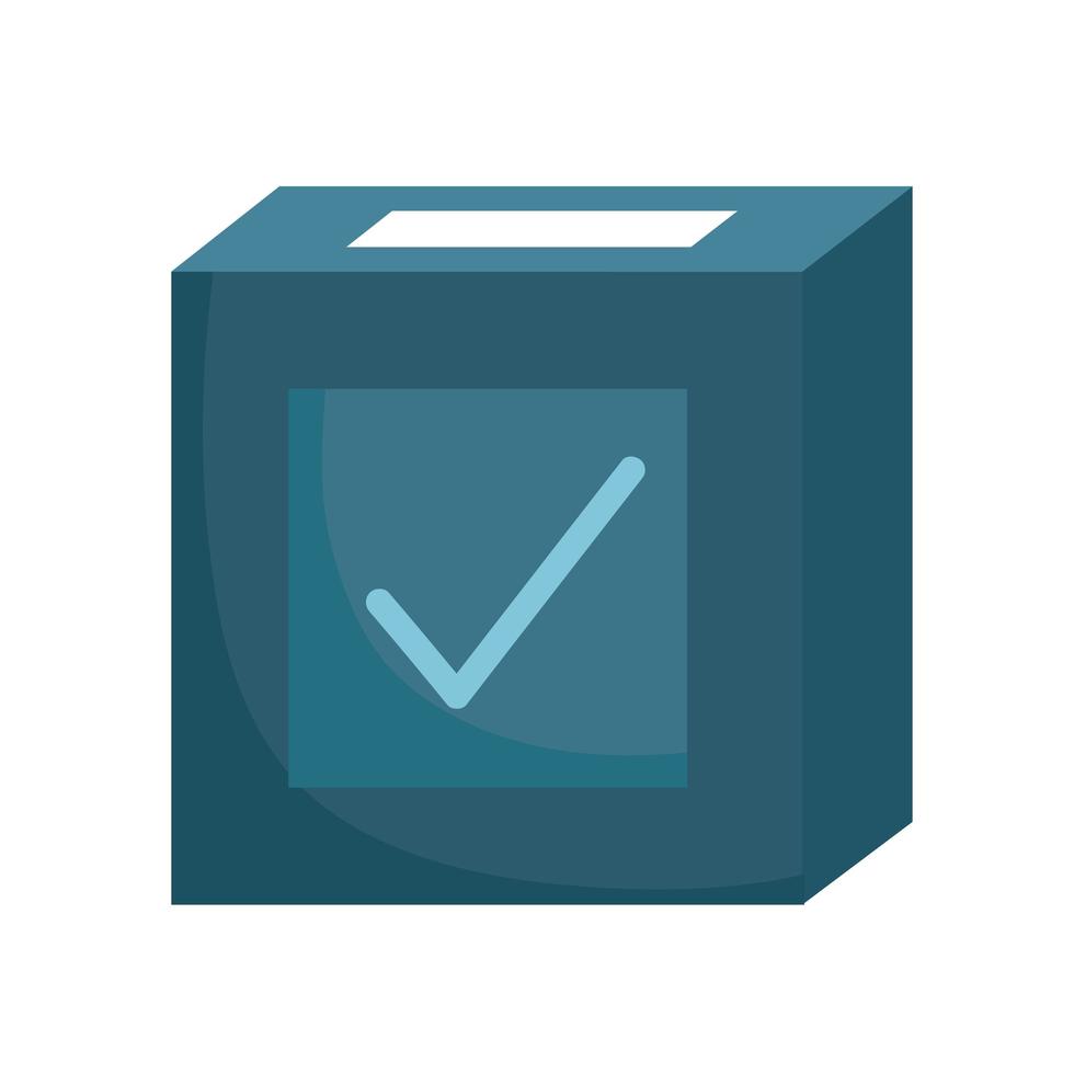 box voting election democracy check mark, white background vector