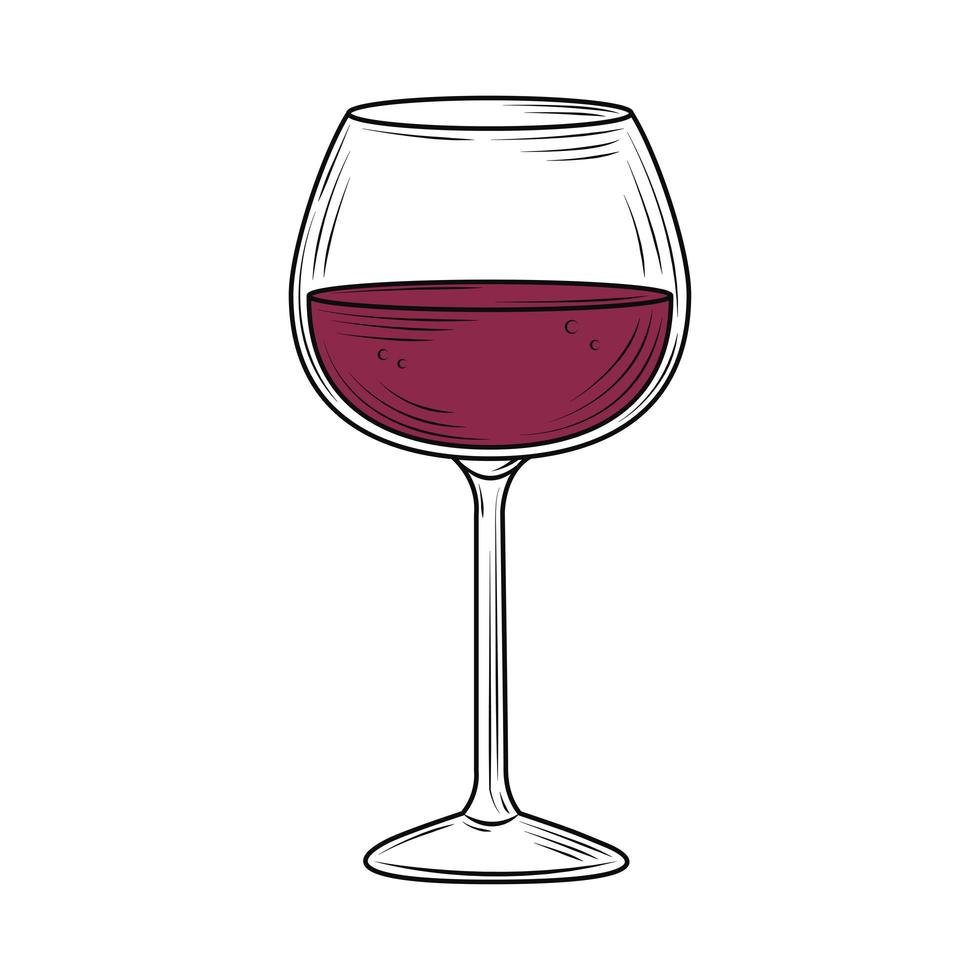 copa de vino tinto vector