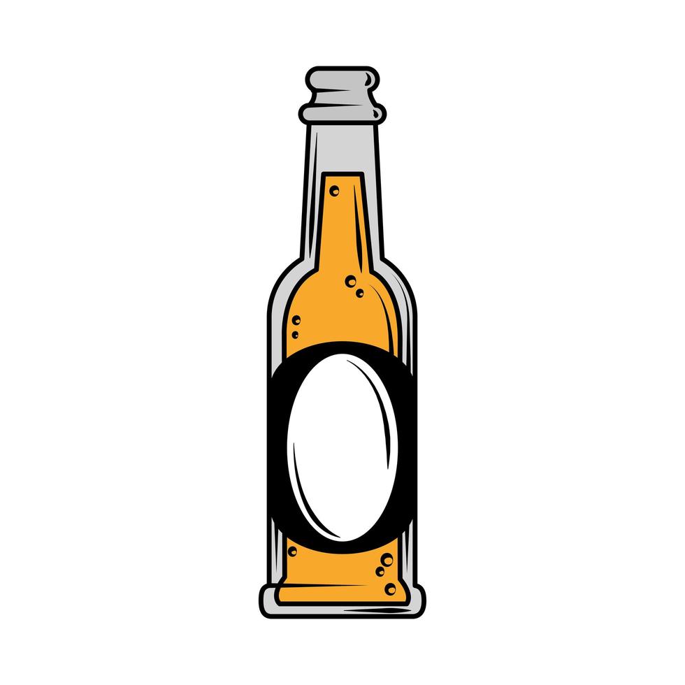 beer bottle drink vector