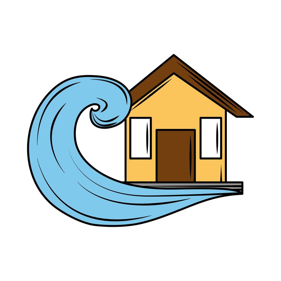 insurance house flooding vector