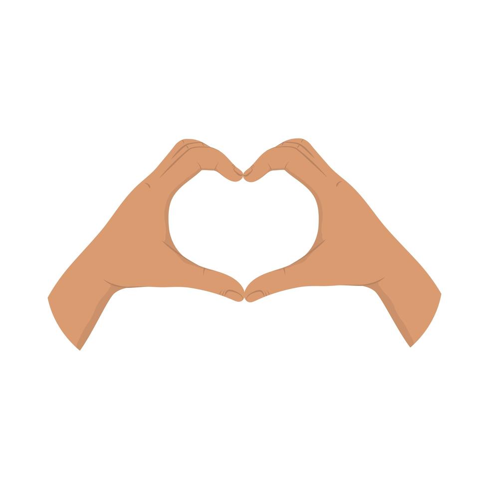 hands shaped heart vector