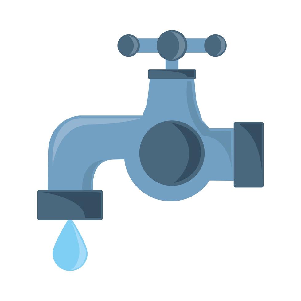 faucet with a drop vector