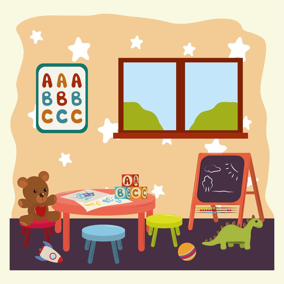 play room toys vector