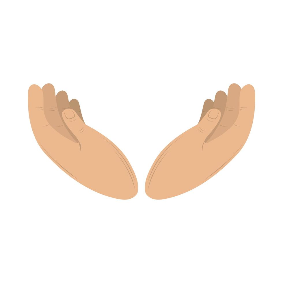 prayer hands icon vector