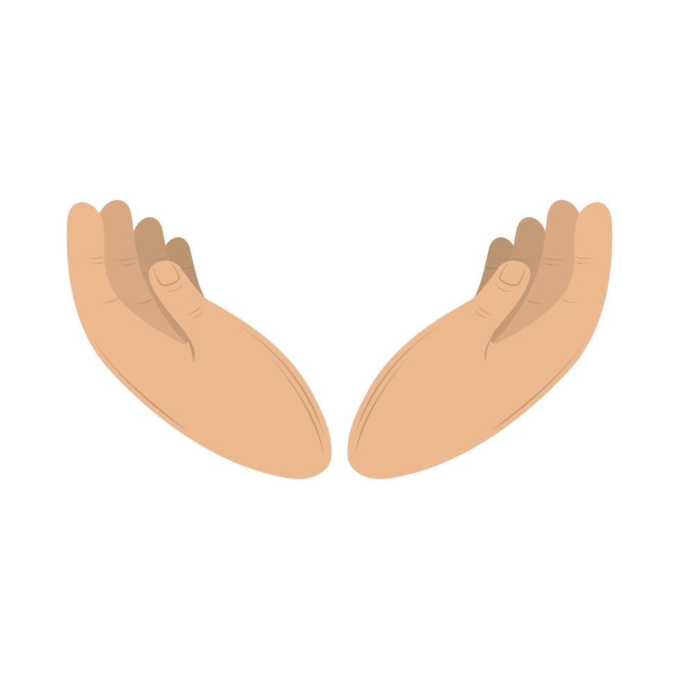 prayer hands icon vector