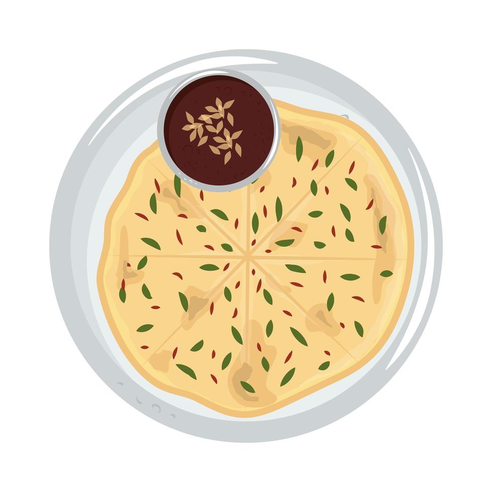 pan coreano gourmet vector