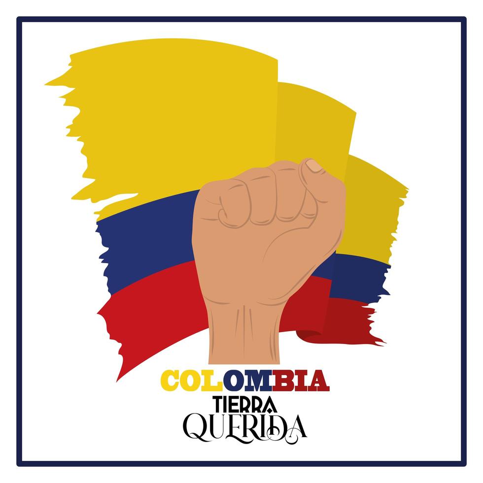 Colombia protest national vector