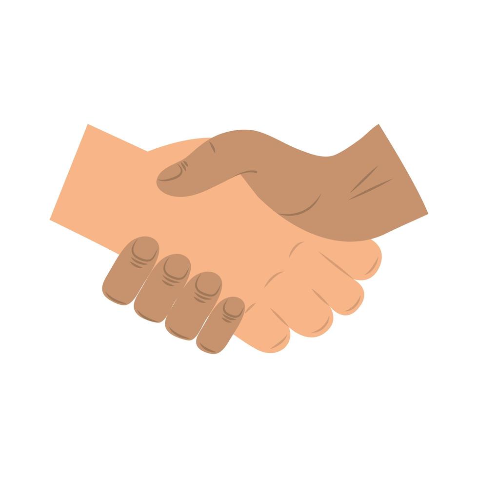 handshake business gesture vector