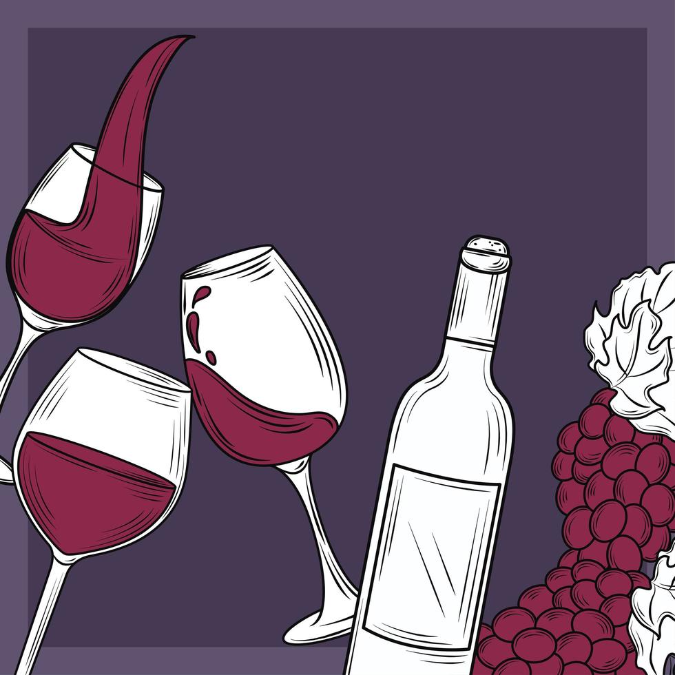 wine drink beverage vector